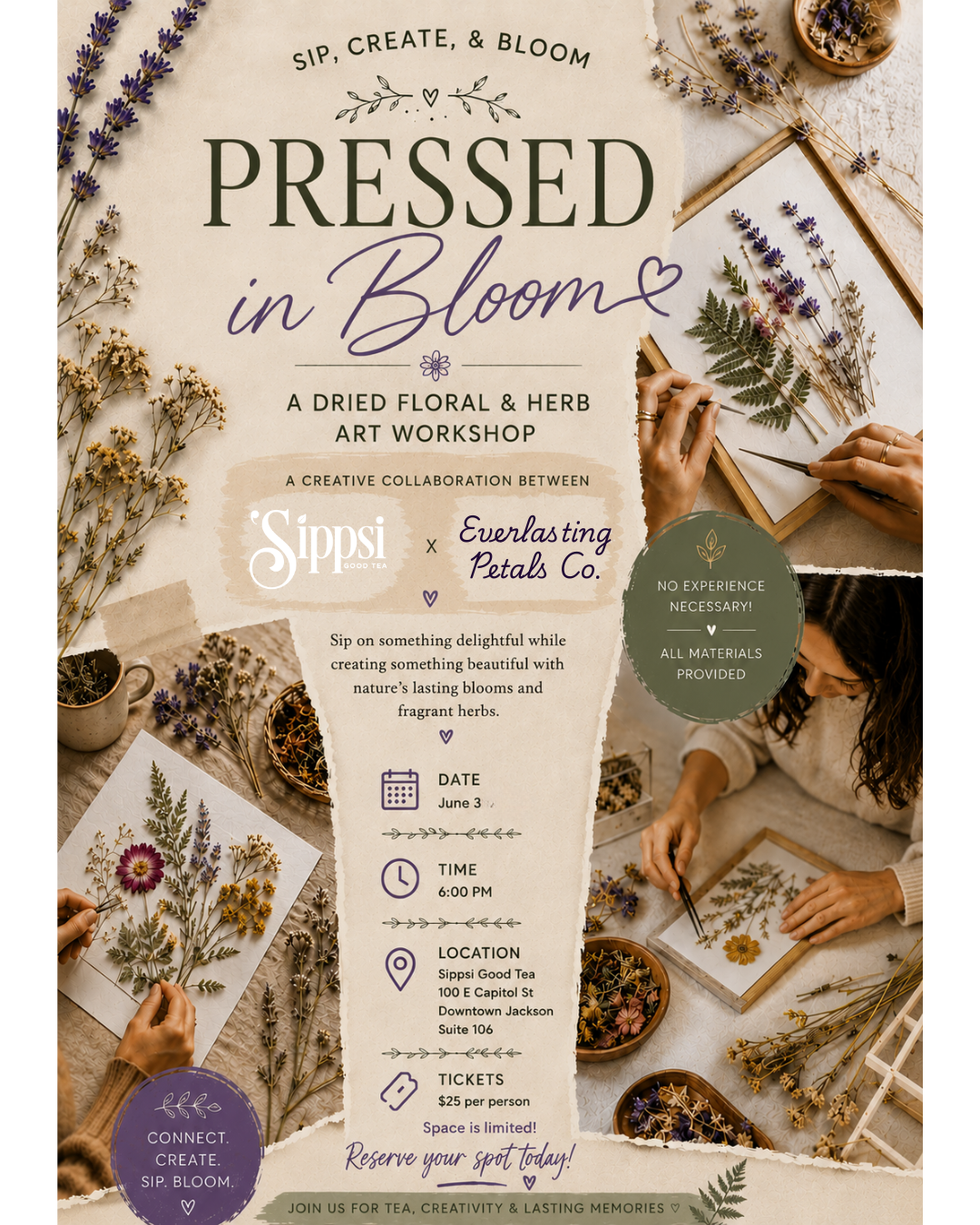 Pressed in Bloom: Dried Floral & Herb Art Workshop